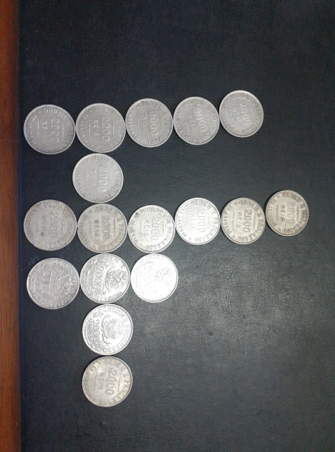 Coleção de moedas em prata época Império