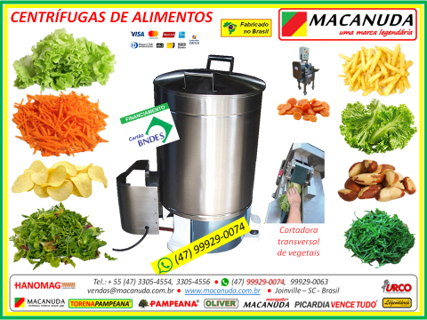 CENTRÍFUGAS PARA SECAR BATATAS FRITAS MACANUDA