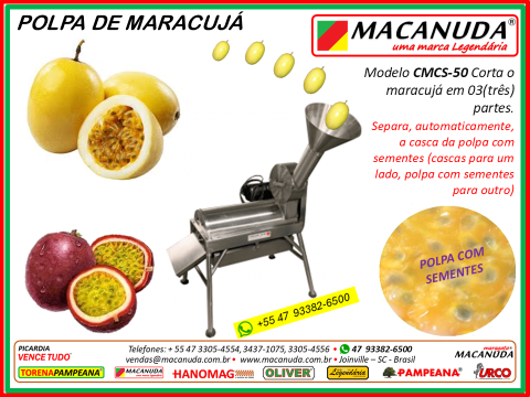 DESPOLPADEIRAS PARA PRODUTORES DE MARACUJÁ MARCA MACANUDA